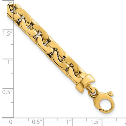 14K Gelbgold Poliert Fantasieglieder Gliederarmband