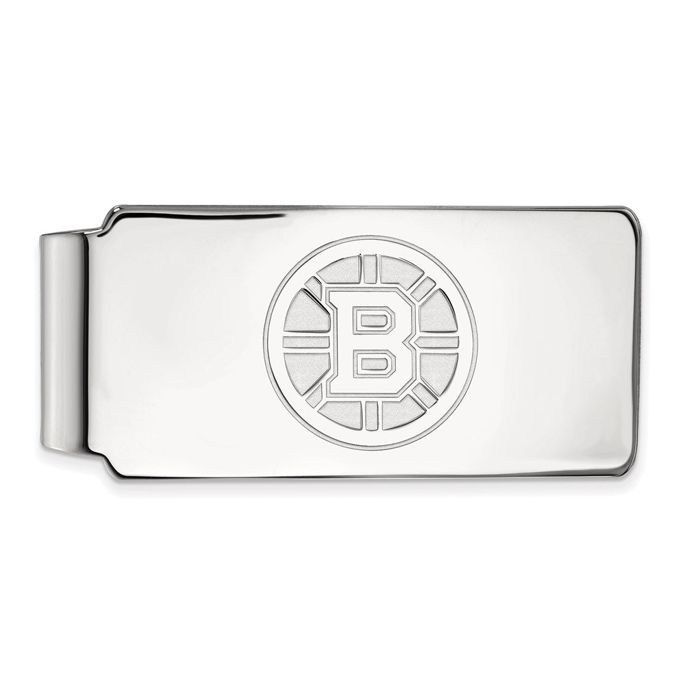 10K Weißgold Nhl Logoart Boston Bruins Geldklammer