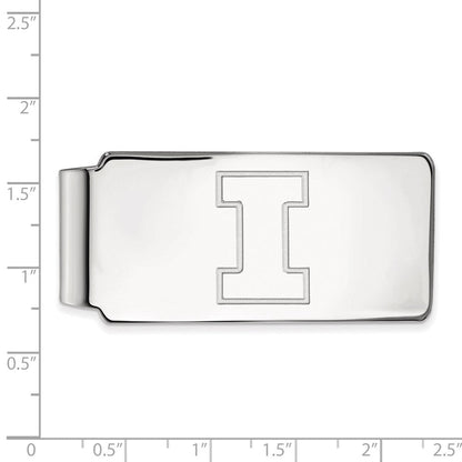 10K Weißgold Logoart University Of Illinois Buchstabe I Geldklammer