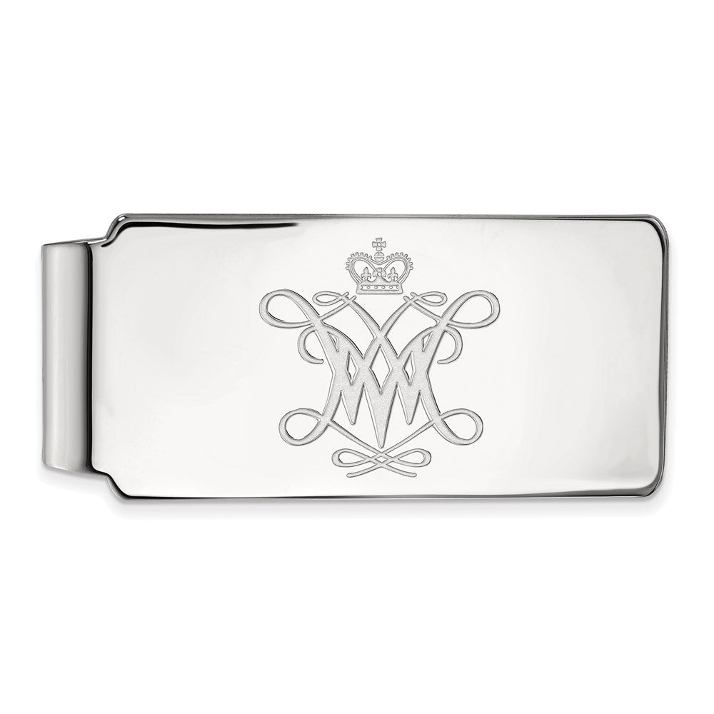 10K Weißgold Logoart College Of William und Mary Geldklammer