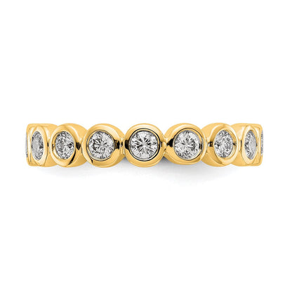 18K Gelbgold Diamant Zargen-Memoire-Ehering