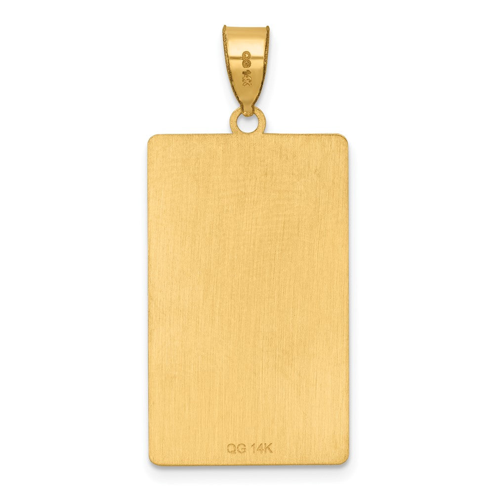 14K Gelbgold The World Tarot Card Anhänger