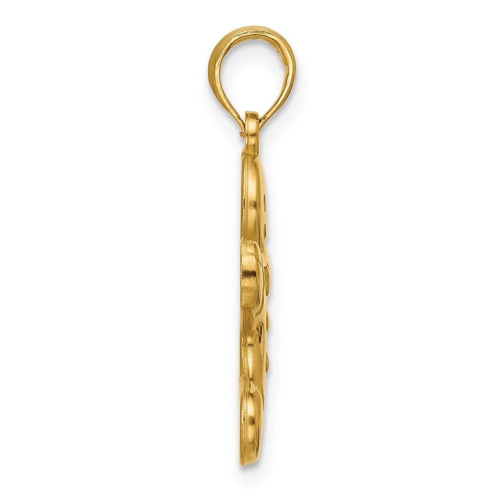 Gingerbread-Man-Anhänger aus 14K Gelbgold, poliert