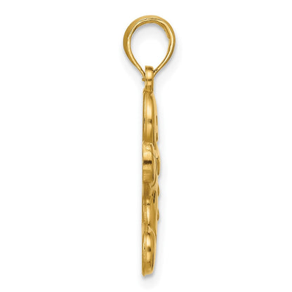 Gingerbread-Man-Anhänger aus 14K Gelbgold, poliert