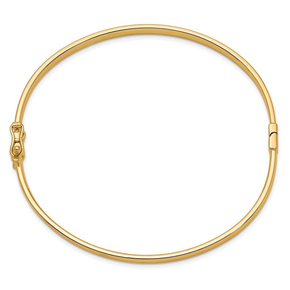 14K Gelbgold Poliert 4.00mm Klappbar Oval Armreif Armband