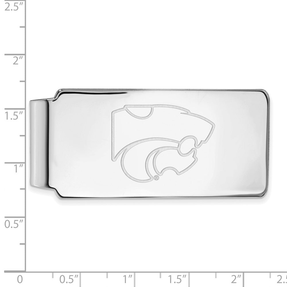 10K Weißgold Logoart Kansas State University Wildkatze Geldklammer