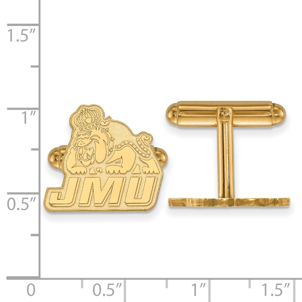 14K Gelbgold Gold Logoart James Madison University Manschette Knöpfe