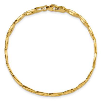 14K Gelbgold Fantasieglieder 7.25 Zoll Armband