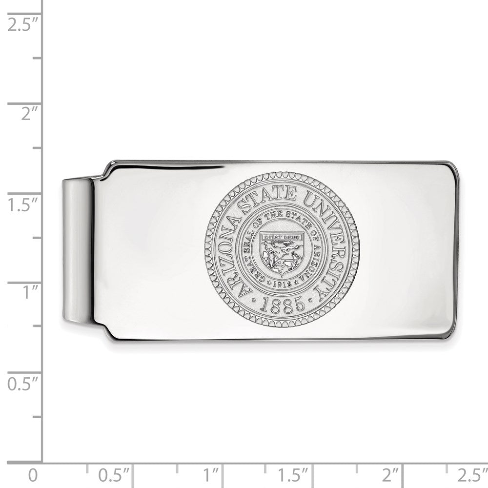 10K Weißgold Logoart Arizona State University Wappen Geldklammer