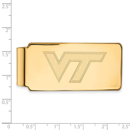 10K Gelbgold Gold Logoart Virginia Tech V-t Geldklammer