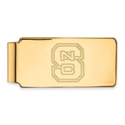 10K Gelbgold Gold Logoart North Carolina State University N-c-s Geldklammer