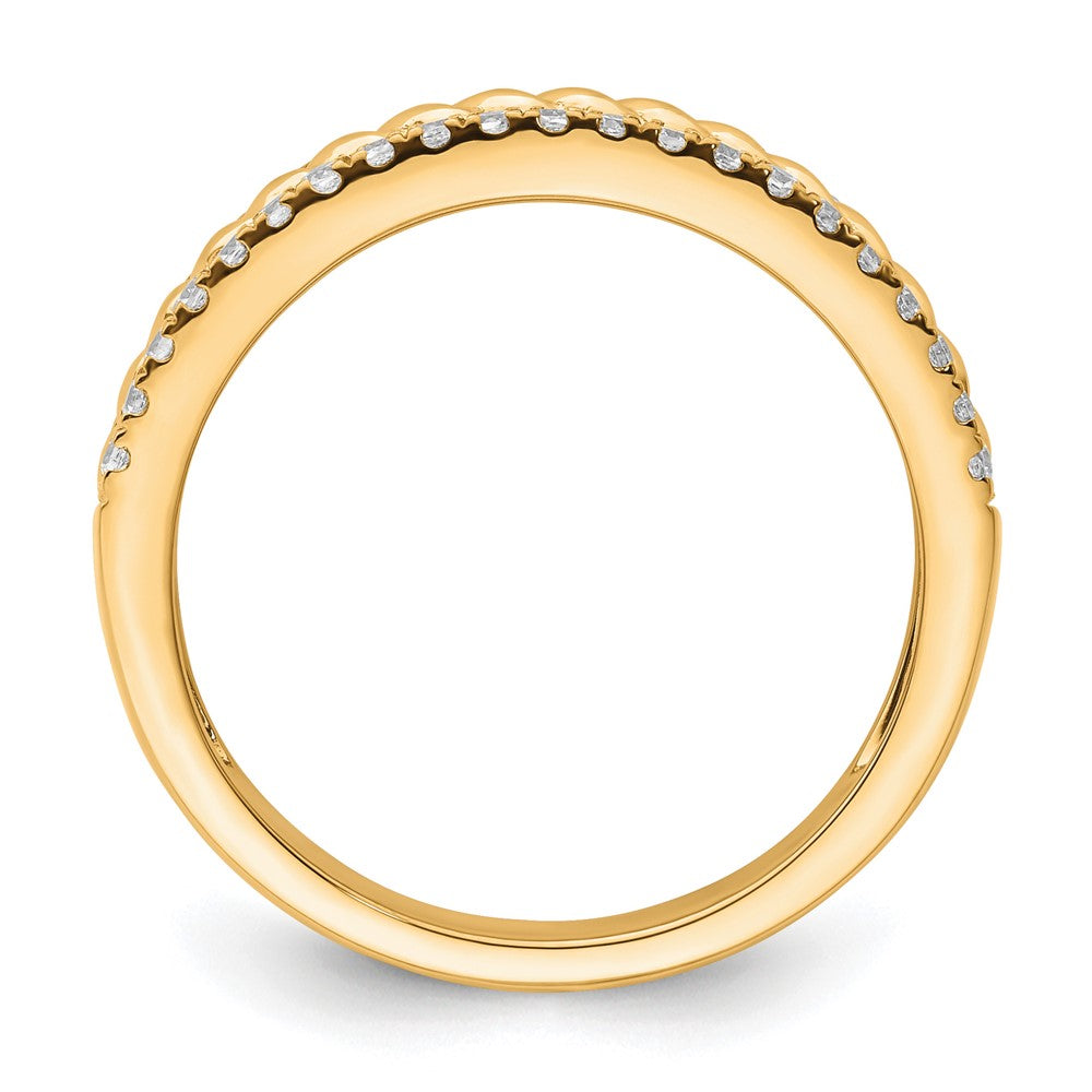 14K Gelbgold Diamant-Fashionring, poliert