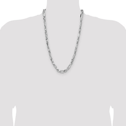 Sterlingsilber 7mm Diamantiert Figarope 26 Zoll Kette