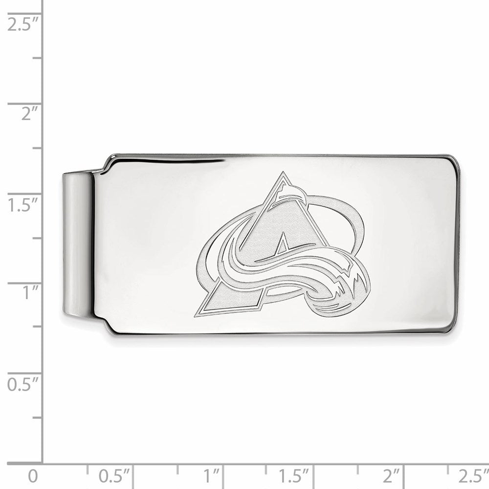14K Weißgold Nhl Logoart Colorado Avalanche Geldklammer