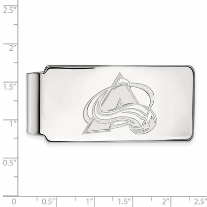 14K Weißgold Nhl Logoart Colorado Avalanche Geldklammer