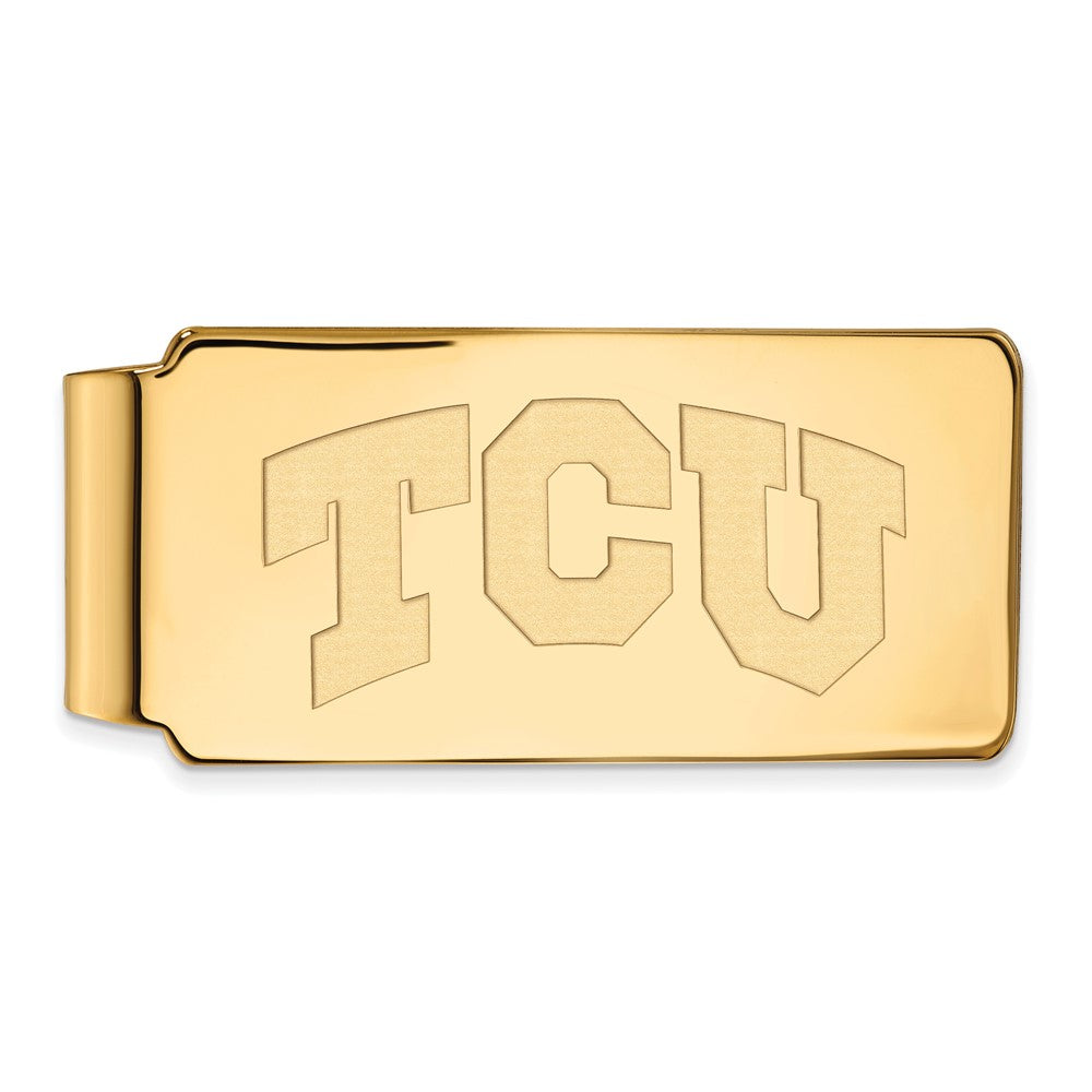 14K Gelbgold Gold Logoart Texas Christlich University T-c-u Geldklammer