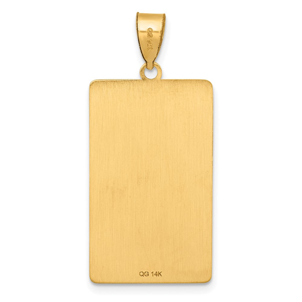 14K Gelbgold Strength Tarot Card Anhänger