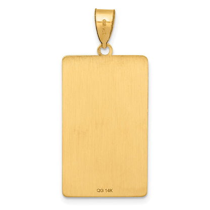 14K Gelbgold Strength Tarot Card Anhänger
