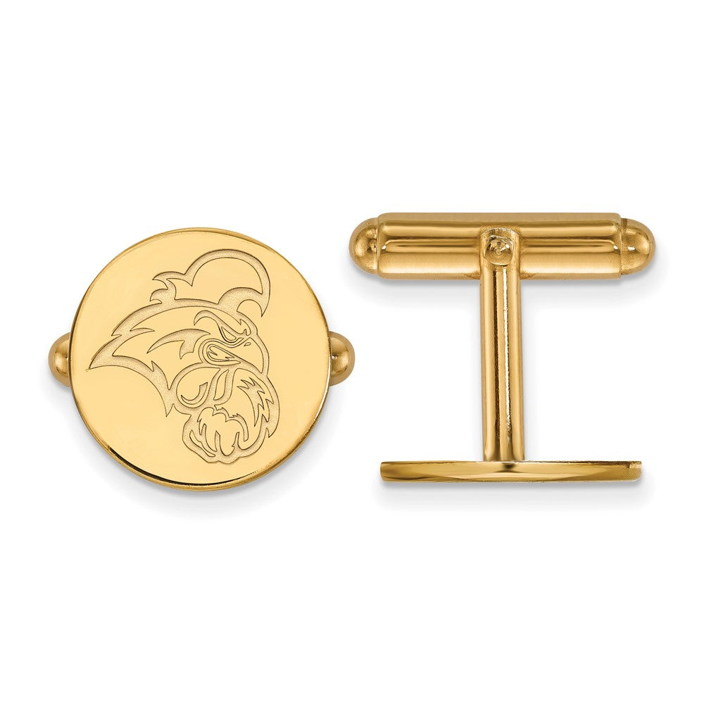 14K Gelbgold Gold Logoart Coastal Carolina University Chanticleer Manschette Knöpfe