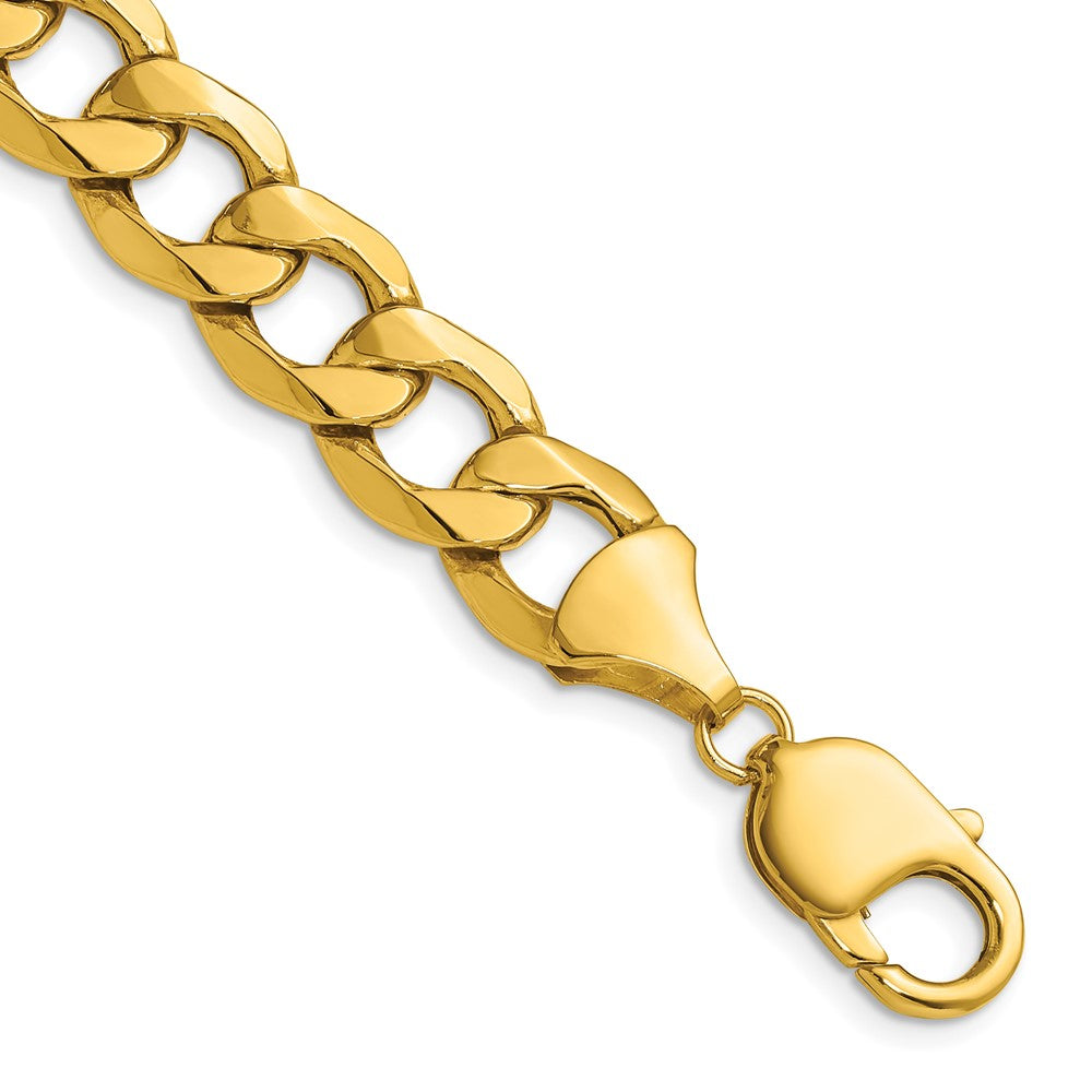 14K Gelbgold 11.3mm Halbmassiv Panzer Halskette