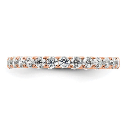 14K Roségold Poliert Größe 5.5 U-shared Krappen 1 Karat Diamant Komplett Memoire Ehering Ring