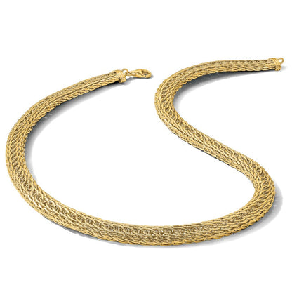 14K Gelbgold Poliert 8.00mm Fantasie Multi-link 18 Zoll Halskette