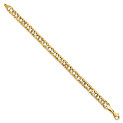 14K Gelbgold Fantasieglieder 7 Zoll Armband