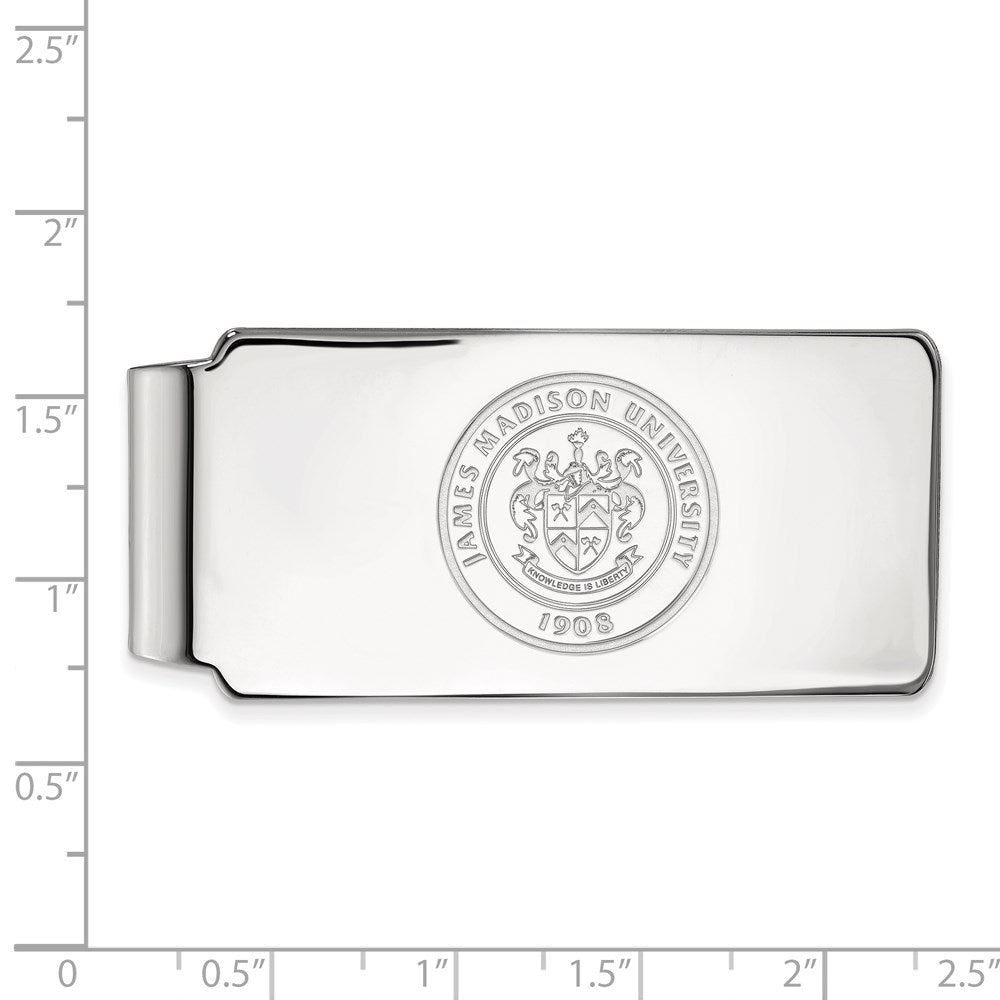 10K Weißgold Logoart James Madison University Wappen Geldklammer