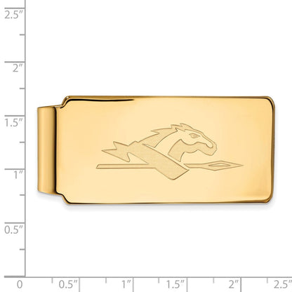 10K Gelbgold Gold Logoart Longwood University Pferd Geldklammer