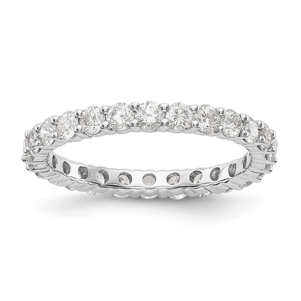 14K Weißgold 1.5ct Shared Krappen Diamant Memoire Ehering Ring
