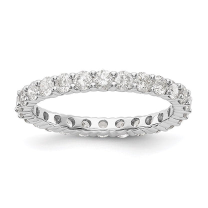 14K Weißgold 1.5ct Shared Krappen Diamant Memoire Ehering Ring