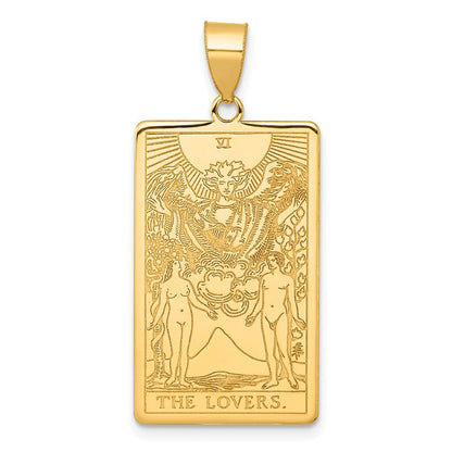 14K Gelbgold The Lovers Tarot Card Anhänger