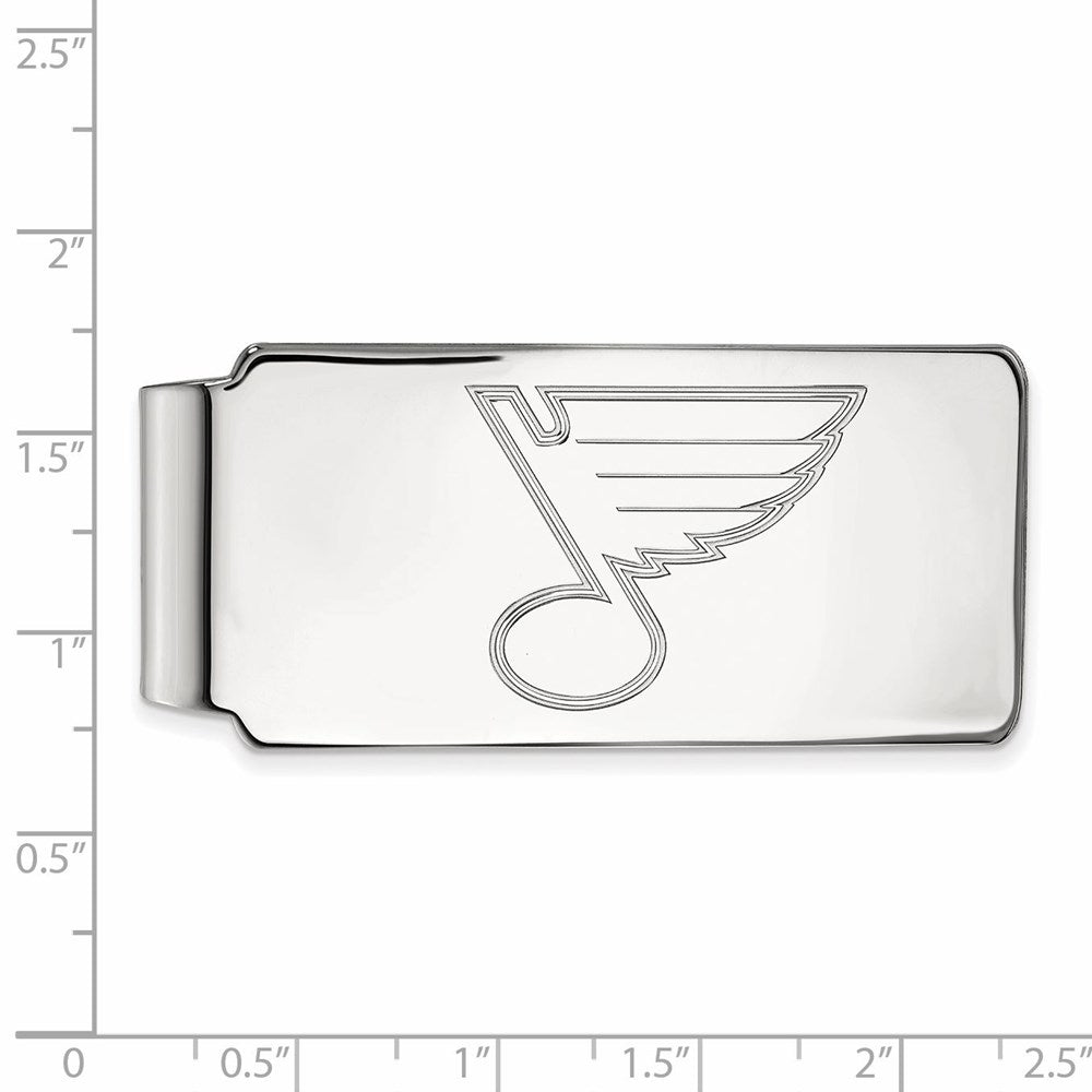 14K Weißgold Nhl Logoart St. Louis Blues Geldklammer