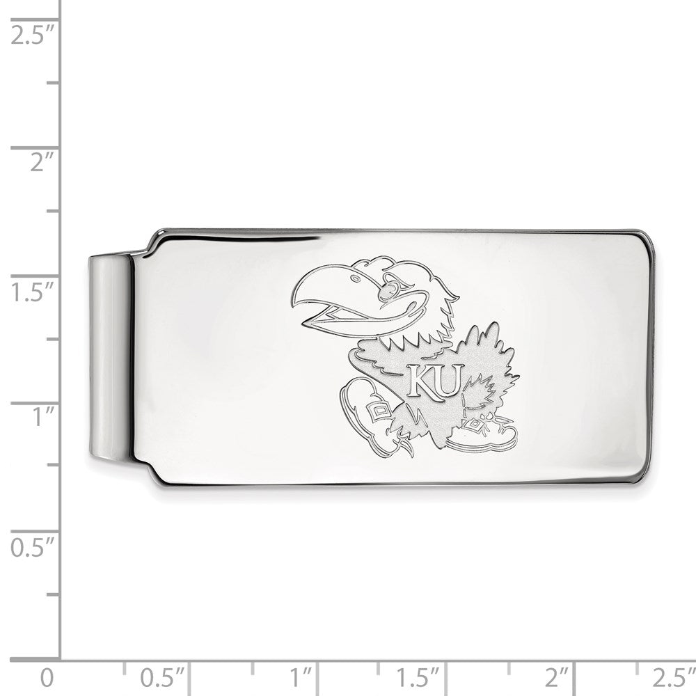 10K Weißgold Logoart University Of Kansas Jayhawk Geldklammer