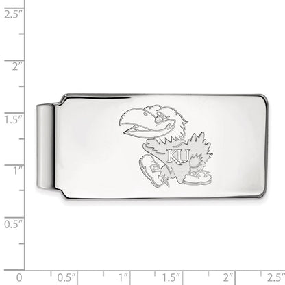10K Weißgold Logoart University Of Kansas Jayhawk Geldklammer