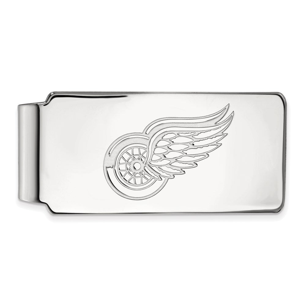 14K Weißgold Nhl Logoart Detroit Rot Flügel Geldklammer