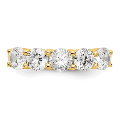 True Origin 14K Gelbgold 1 7/8K Labor gezüchteter Diamant VS+ F+ Komplett Rund Fünf-Stein Ring