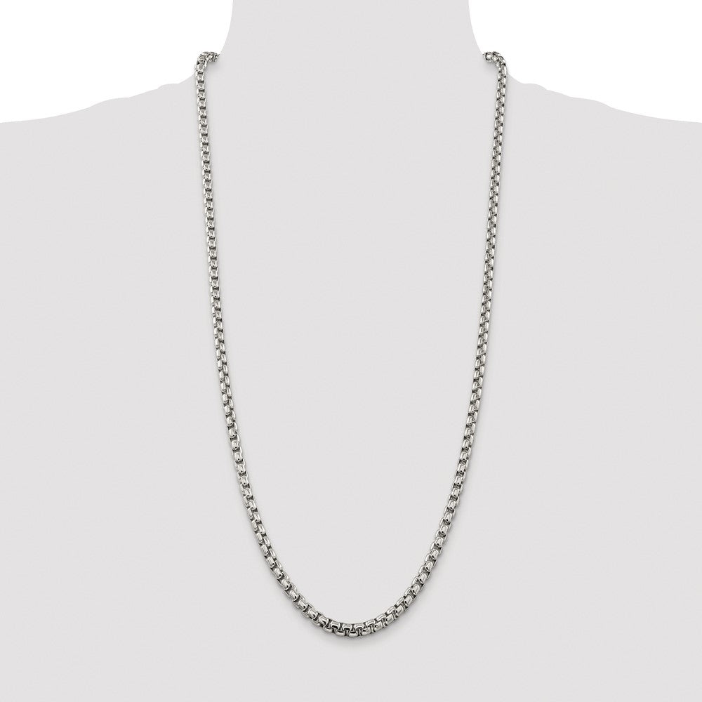 Sterlingsilber Rhodiniert 5.2mm Rund Venezianer 30 Zoll Kette