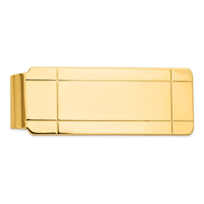 14K Gelbgold Herren Gerillt Geldklammer