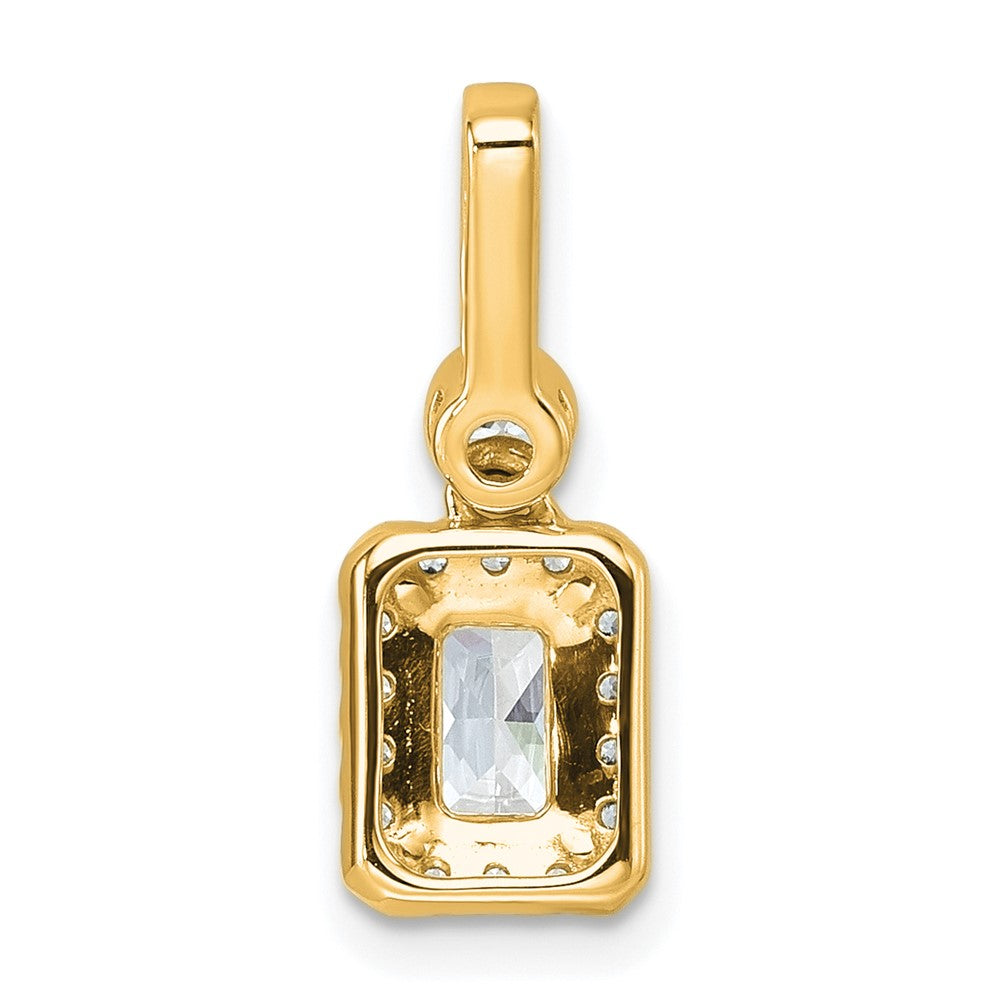 14K Gelbgold 1 Karat Zertifiziert Im Labor Gezüchtet Diamant Vs+ F+ Radiant Komplett Heiligenschein Anhänger