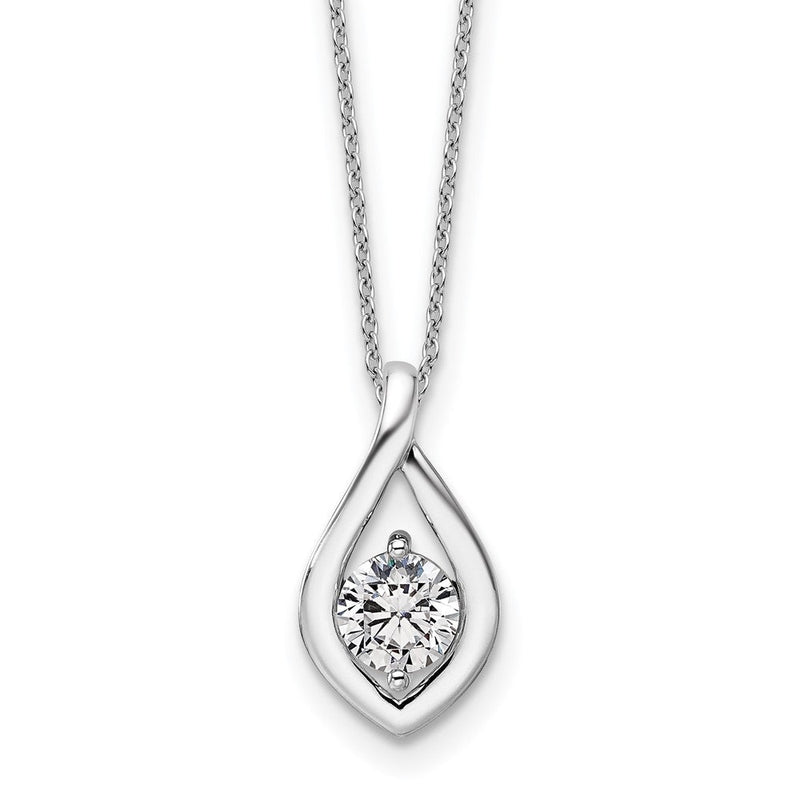14K Weißgold 3/4 Karat Zertifiziert Im Labor Gezüchtet Diamant Vs/si+ G+ Komplett 18 Zoll Halskette
