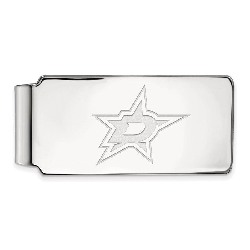 10K Weißgold Nhl Logoart Dallas Sterne Geldklammer
