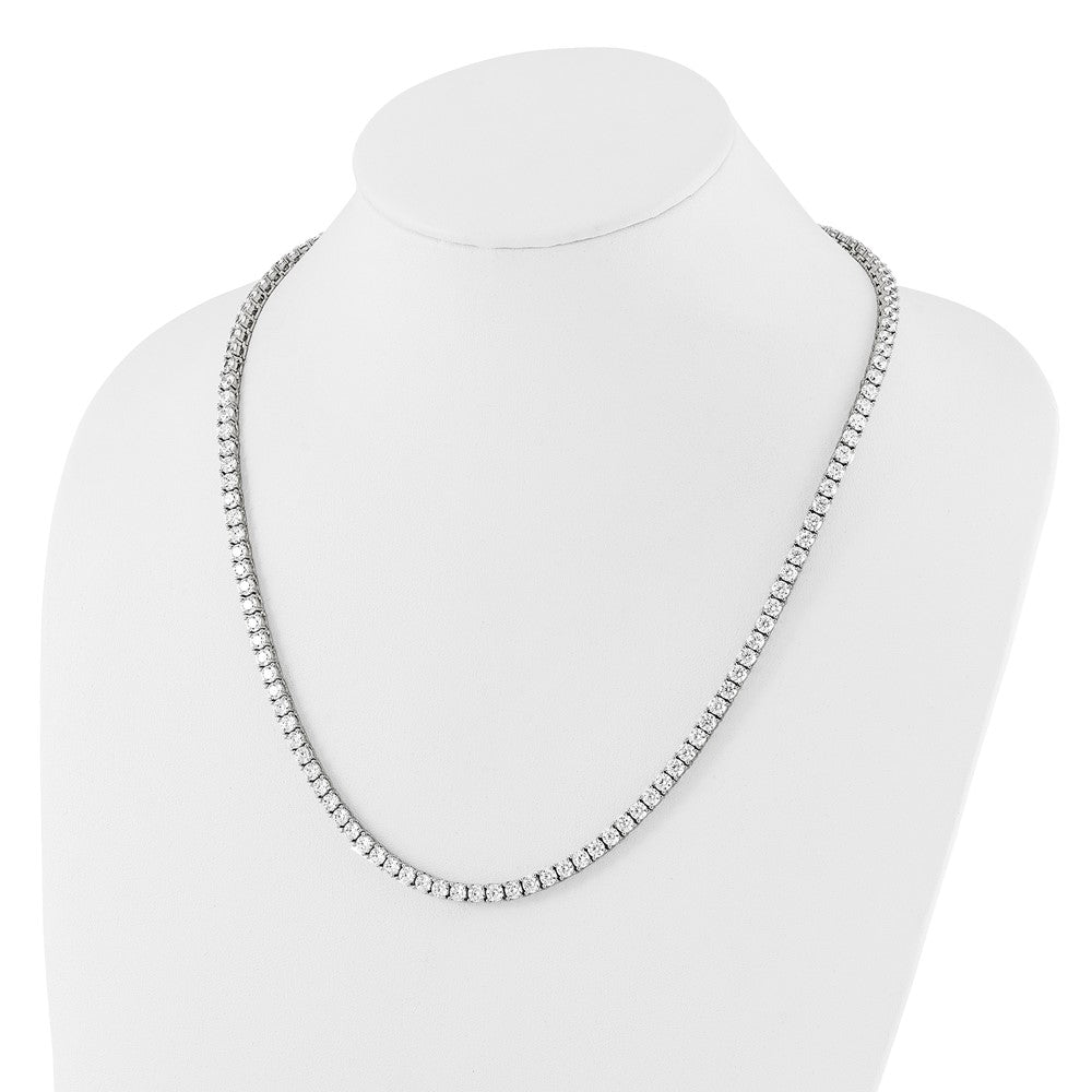 Sterlingsilber Rhodiniert 4mm Zirkonia 22 Zoll Tennis Halskette