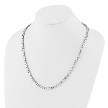 Sterlingsilber Rhodiniert 4mm Zirkonia 22 Zoll Tennis Halskette