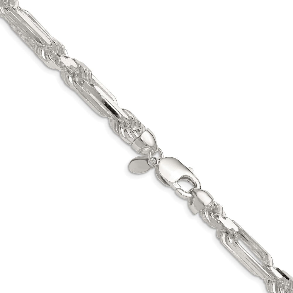 Sterlingsilber 8mm Diamantiert Figarope 26 Zoll Kette