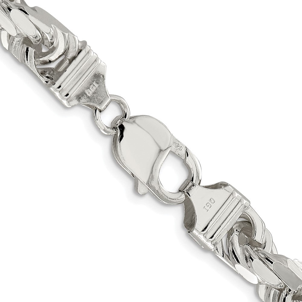 Sterlingsilber Rhodiniert 9.0mm Diamantiert Kordel Halskette