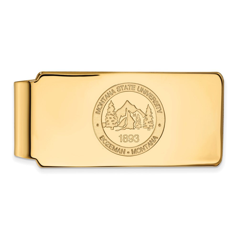 10K Gelbgold Gold Logoart Montana State University Wappen Geldklammer
