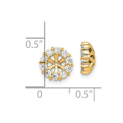 14K Gelbgold Ohrring-Jackets mit Kreisdesign und 0,625 ct. Diamanten
