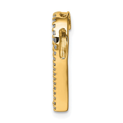 14K Gelbgold 1/6 Karat Diamant Herz Kette Anhänger