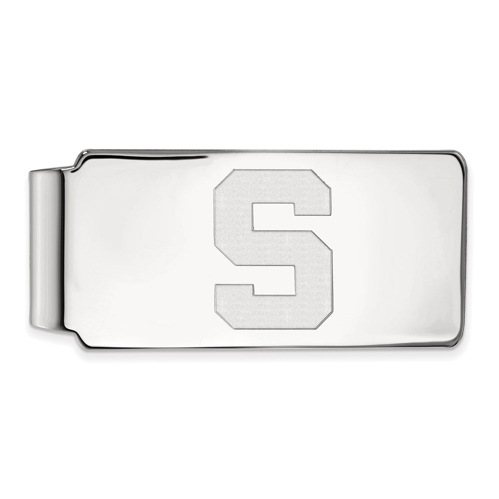 10K Weißgold Logoart Michigan State University Buchstabe S Geldklammer